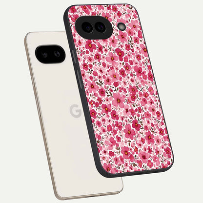  Cherry Blossom Charm phone case For Google Pixel 9A showing premium glass back cover with detailed artwork