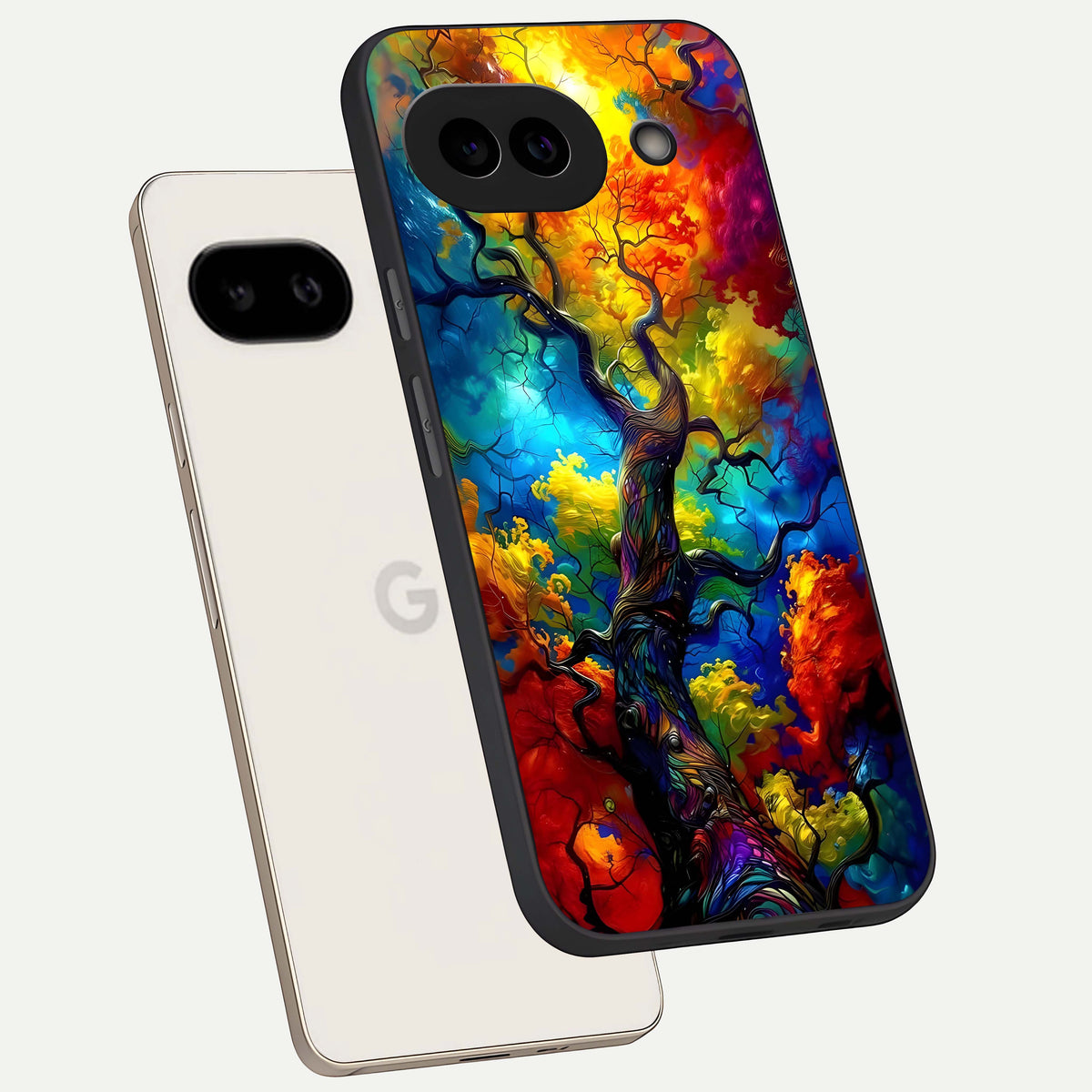  Colorful Soda Bottles phone case For Google Pixel 9A showing premium glass back cover with detailed artwork