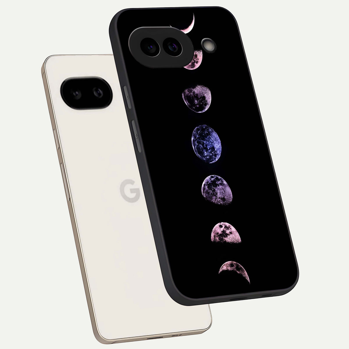  Crimson All Planets phone case For Google Pixel 9A showing premium glass back cover with detailed artwork