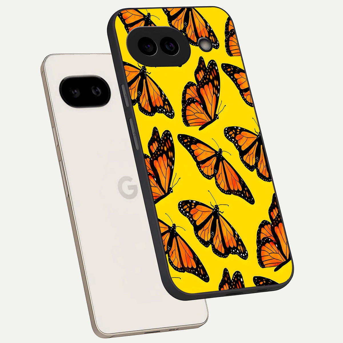  Golden Wing Flight phone case For Google Pixel 9A showing premium glass back cover with detailed artwork