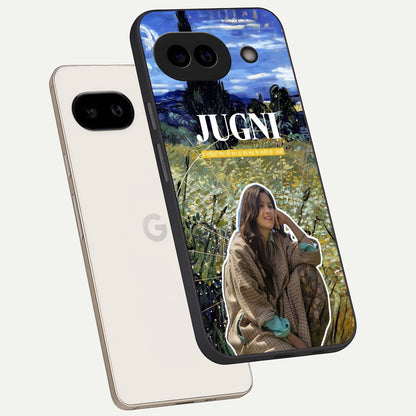  Jugni Soul Vibes phone case For Google Pixel 9A showing premium glass back cover with detailed artwork