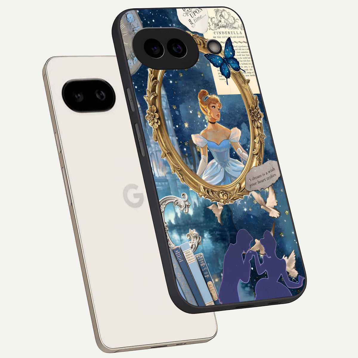  Midnight Queen phone case For Google Pixel 9A showing premium glass back cover with detailed artwork