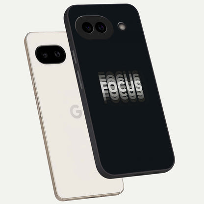  Mono Focus Vision phone case For Google Pixel 9A showing premium glass back cover with detailed artwork