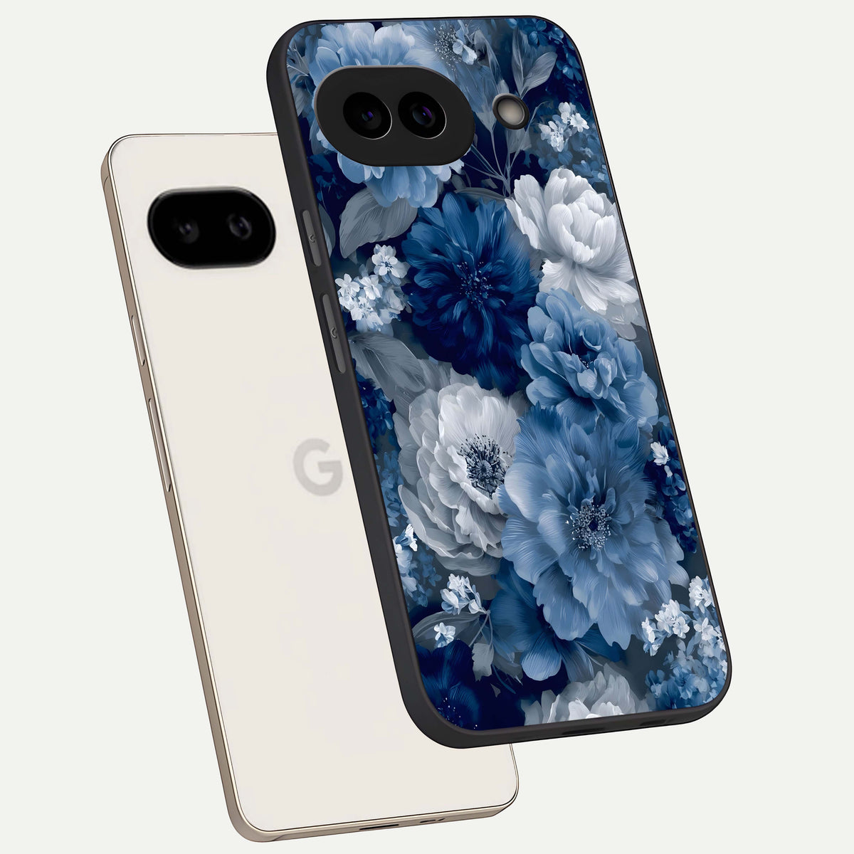  Royal Bloom Garden phone case For Google Pixel 9A showing premium glass back cover with detailed artwork