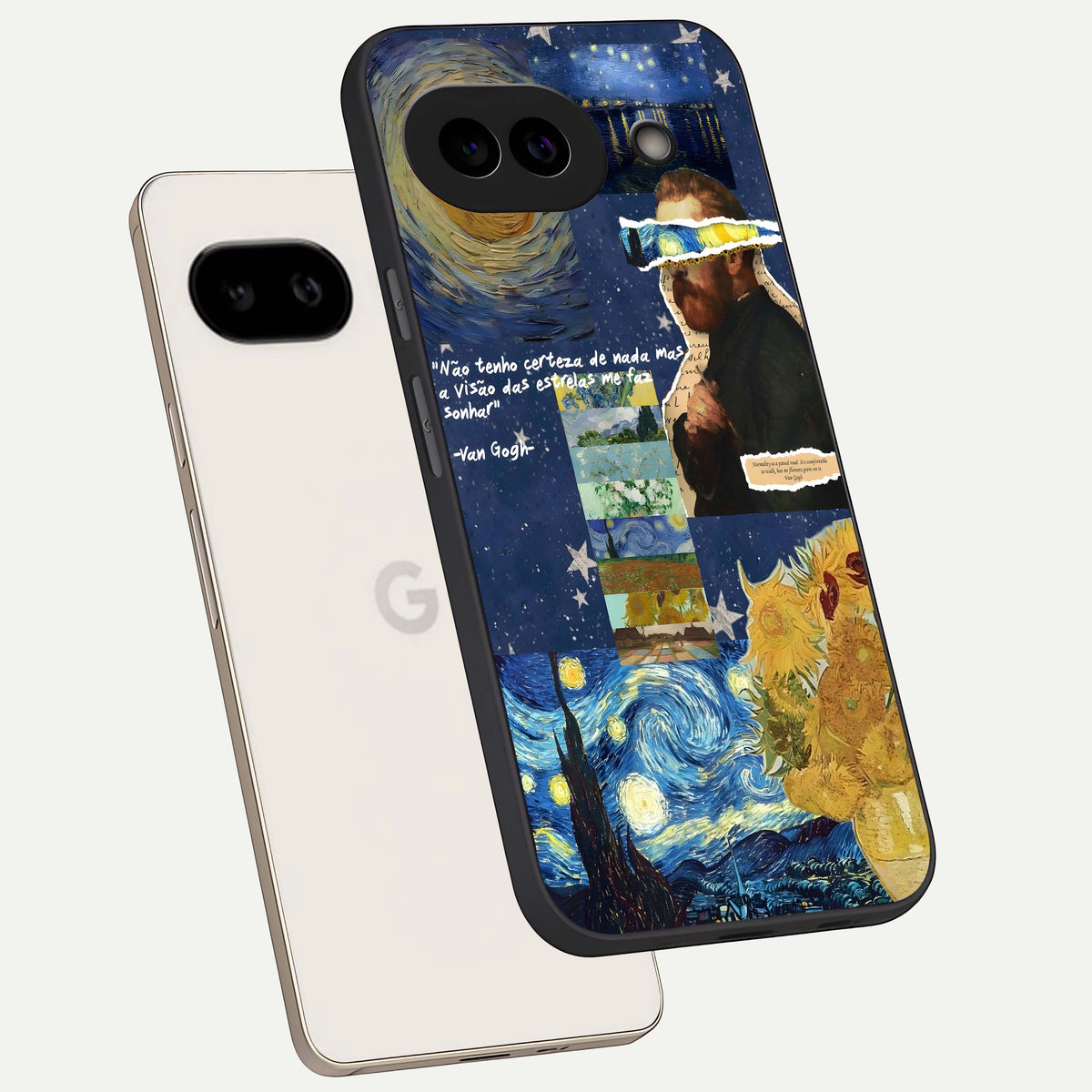  Starry Dream Vision phone case For Google Pixel 9A showing premium glass back cover with detailed artwork