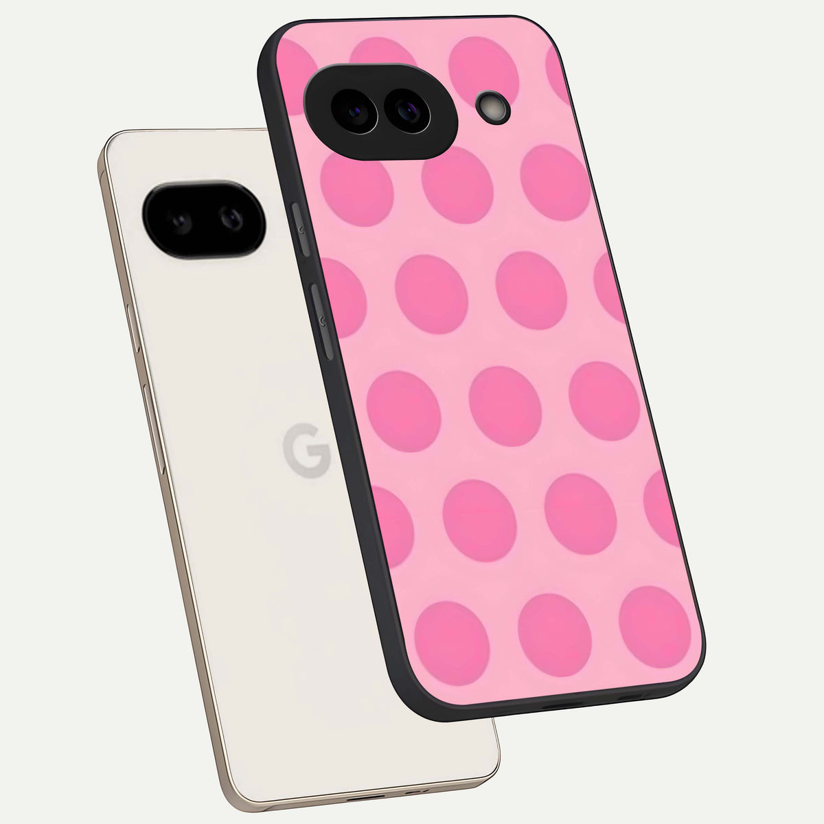  Sweet Dot Dreams phone case For Google Pixel 9A showing premium glass back cover with detailed artwork