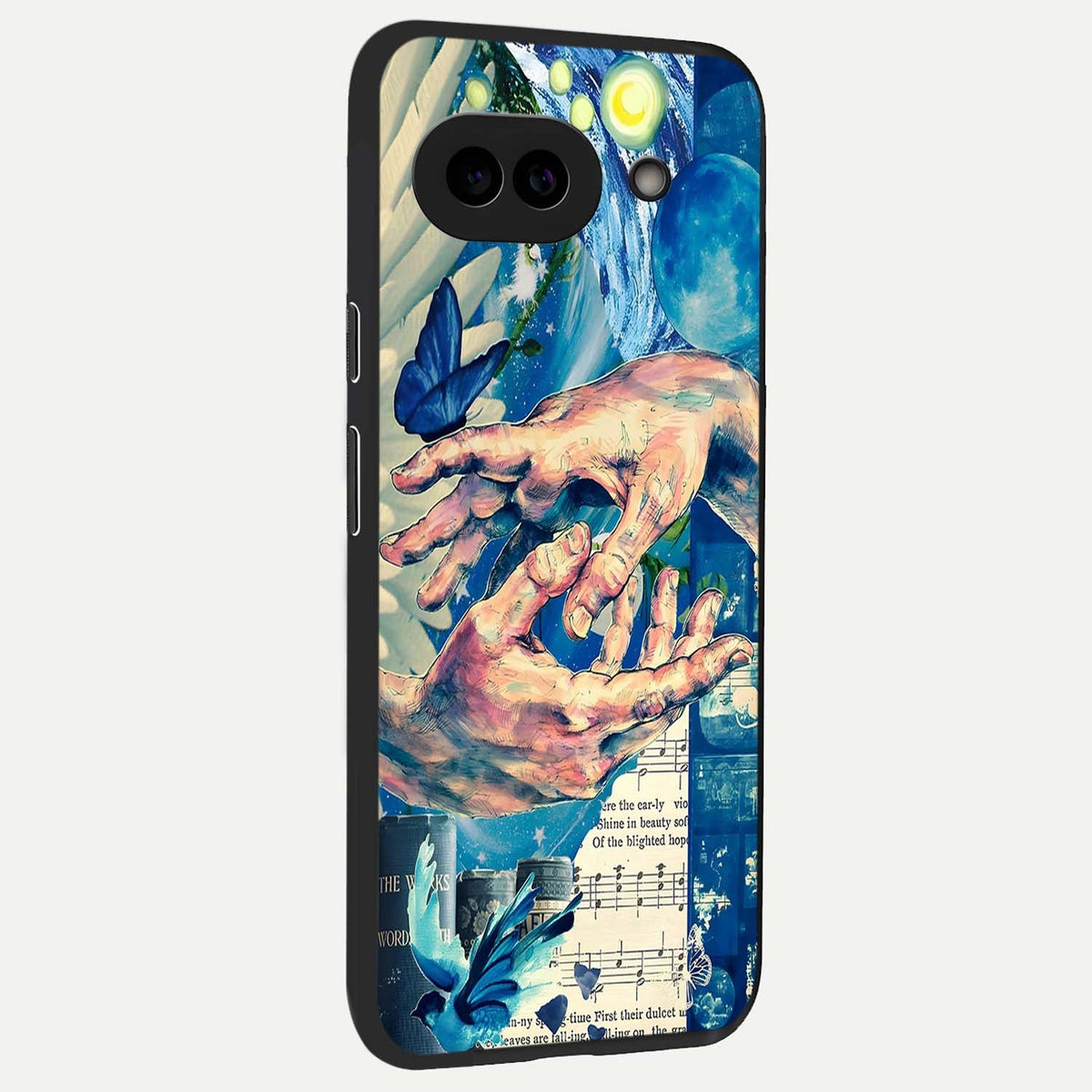  Aesthetic Divider back cover For Google Pixel 9A slim fit glass case with vibrant aesthetic design