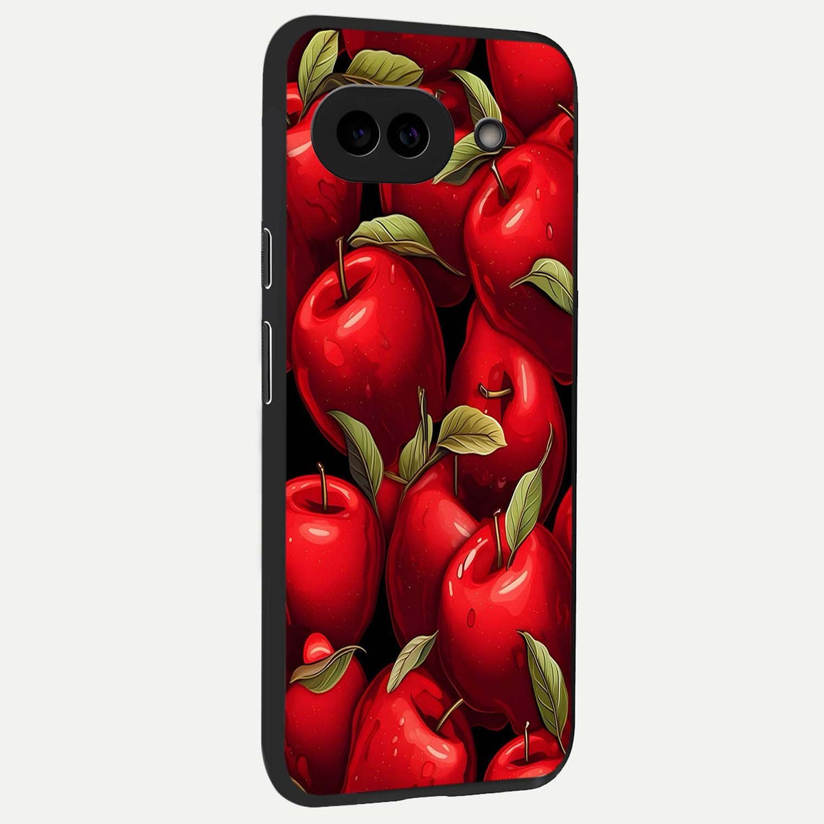  Apple Pattern back cover For Google Pixel 9A slim fit glass case with vibrant aesthetic design