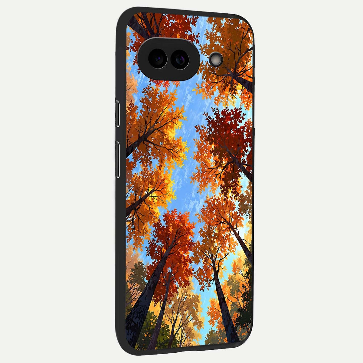  Autumn Sky Rise back cover For Google Pixel 9A slim fit glass case with vibrant aesthetic design