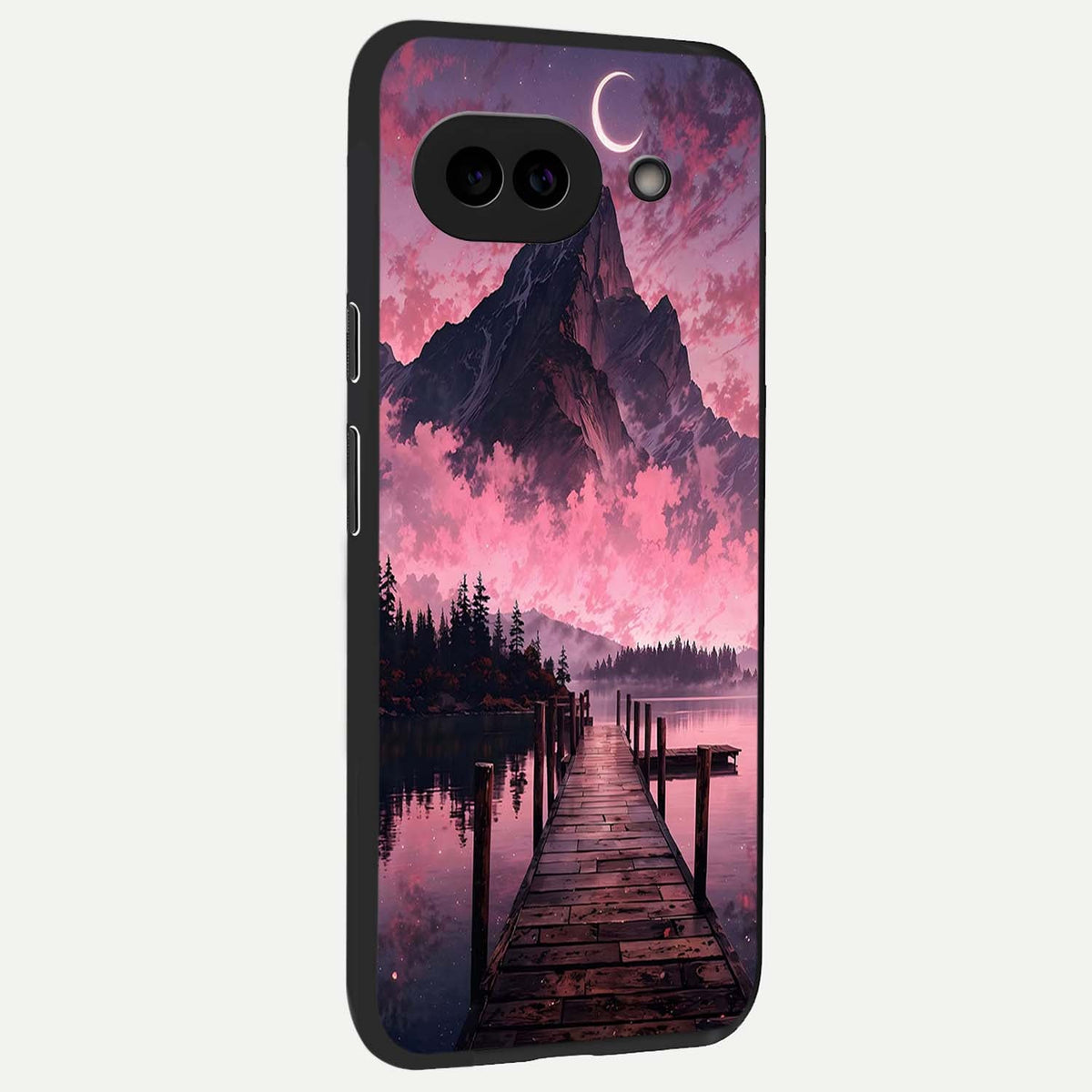  Beautiful Mountain View back cover For Google Pixel 9A slim fit glass case with vibrant aesthetic design