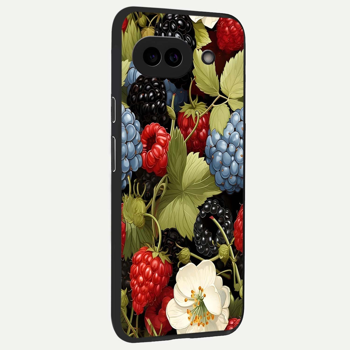  Berry Bloom Charm back cover For Google Pixel 9A slim fit glass case with vibrant aesthetic design