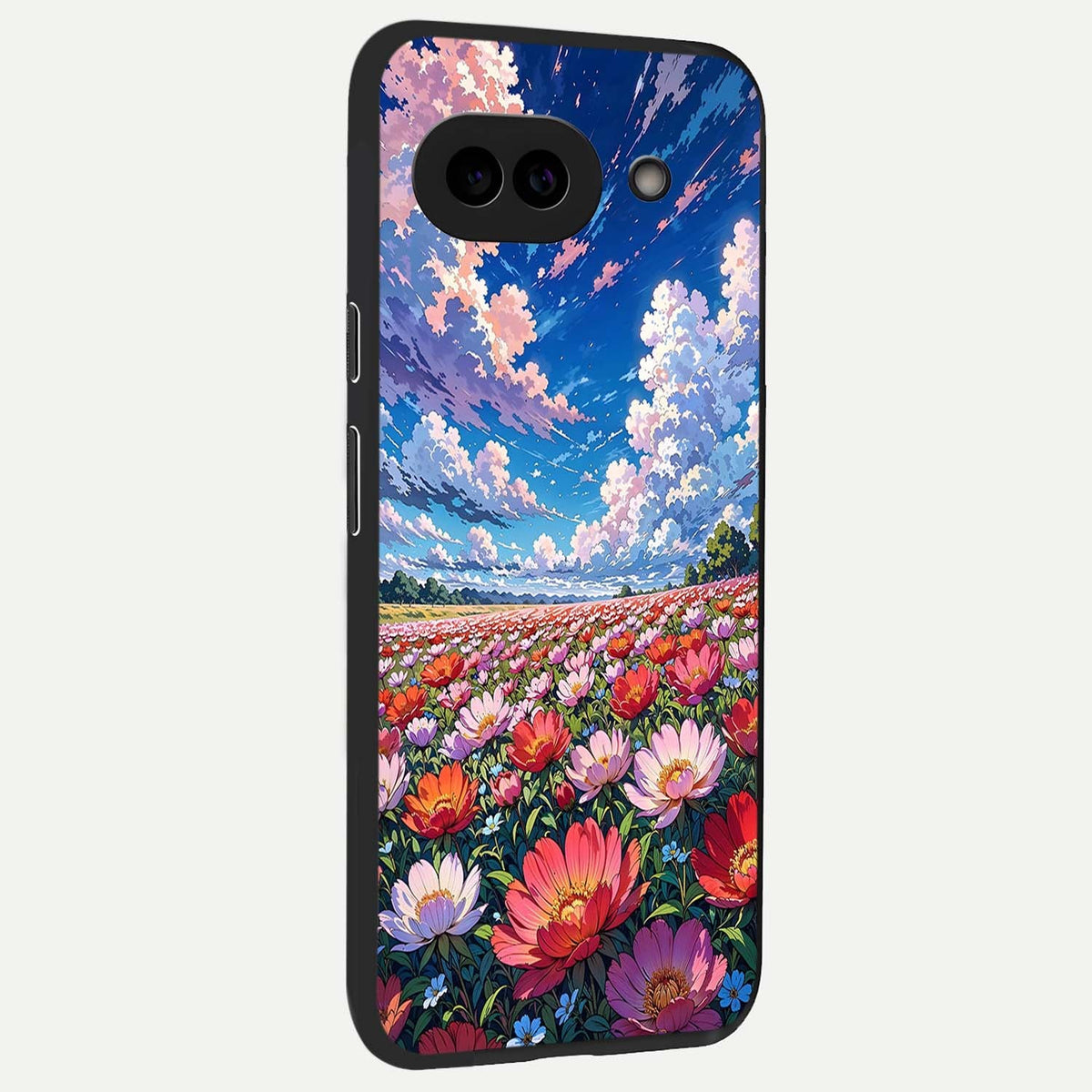  Blossom Sky Field back cover For Google Pixel 9A slim fit glass case with vibrant aesthetic design