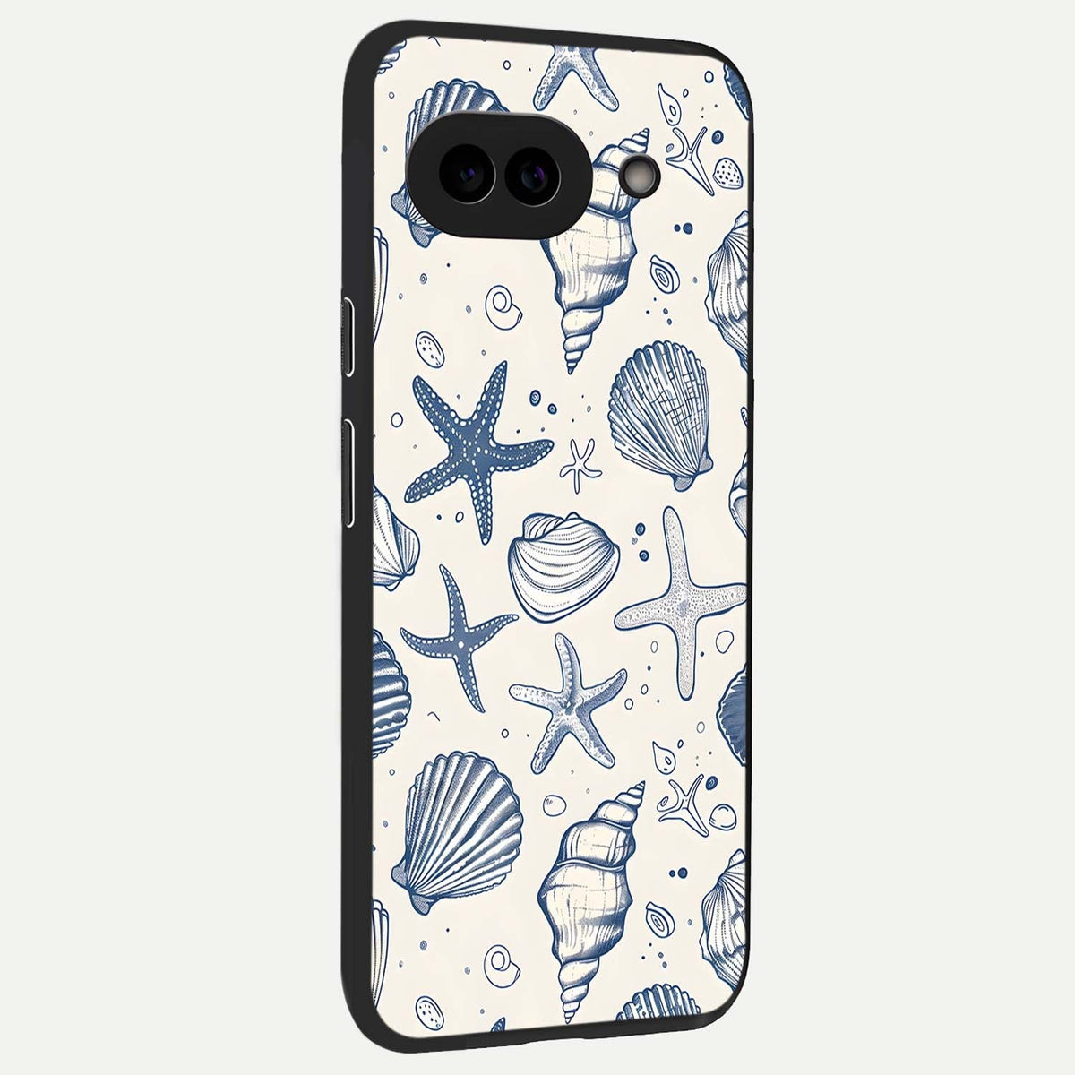  Blue Ocean Outline back cover For Google Pixel 9A slim fit glass case with vibrant aesthetic design