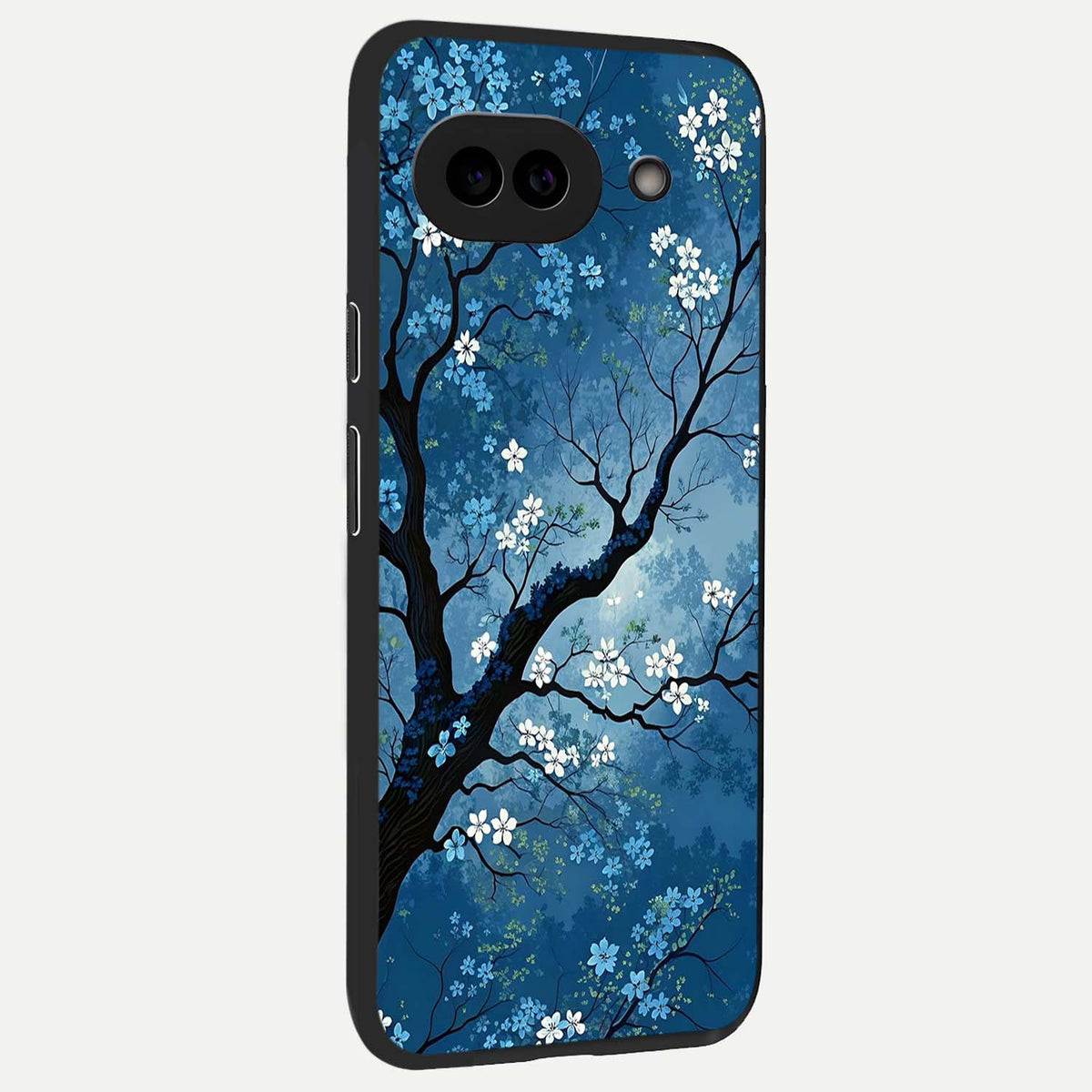  Blue Tree Serenity back cover For Google Pixel 9A slim fit glass case with vibrant aesthetic design