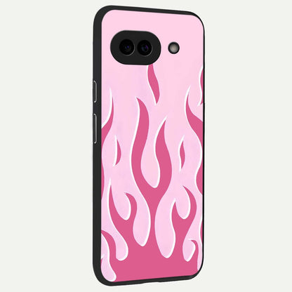  Blush Flame Energy back cover For Google Pixel 9A slim fit glass case with vibrant aesthetic design