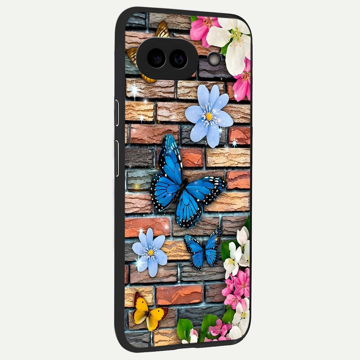  Brick Bloom Flight back cover For Google Pixel 9A slim fit glass case with vibrant aesthetic design