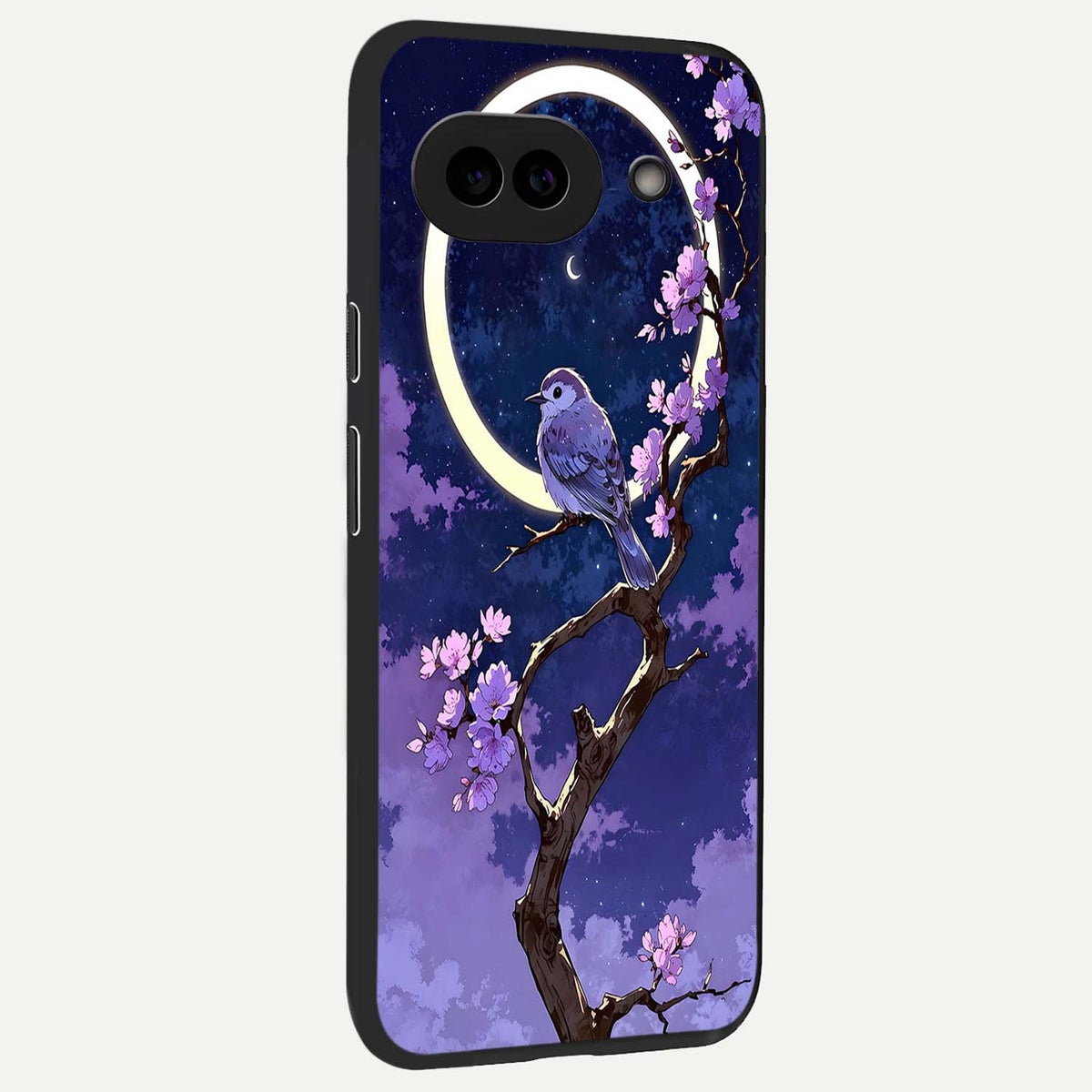  Celestial Bird Blossom back cover For Google Pixel 9A slim fit glass case with vibrant aesthetic design