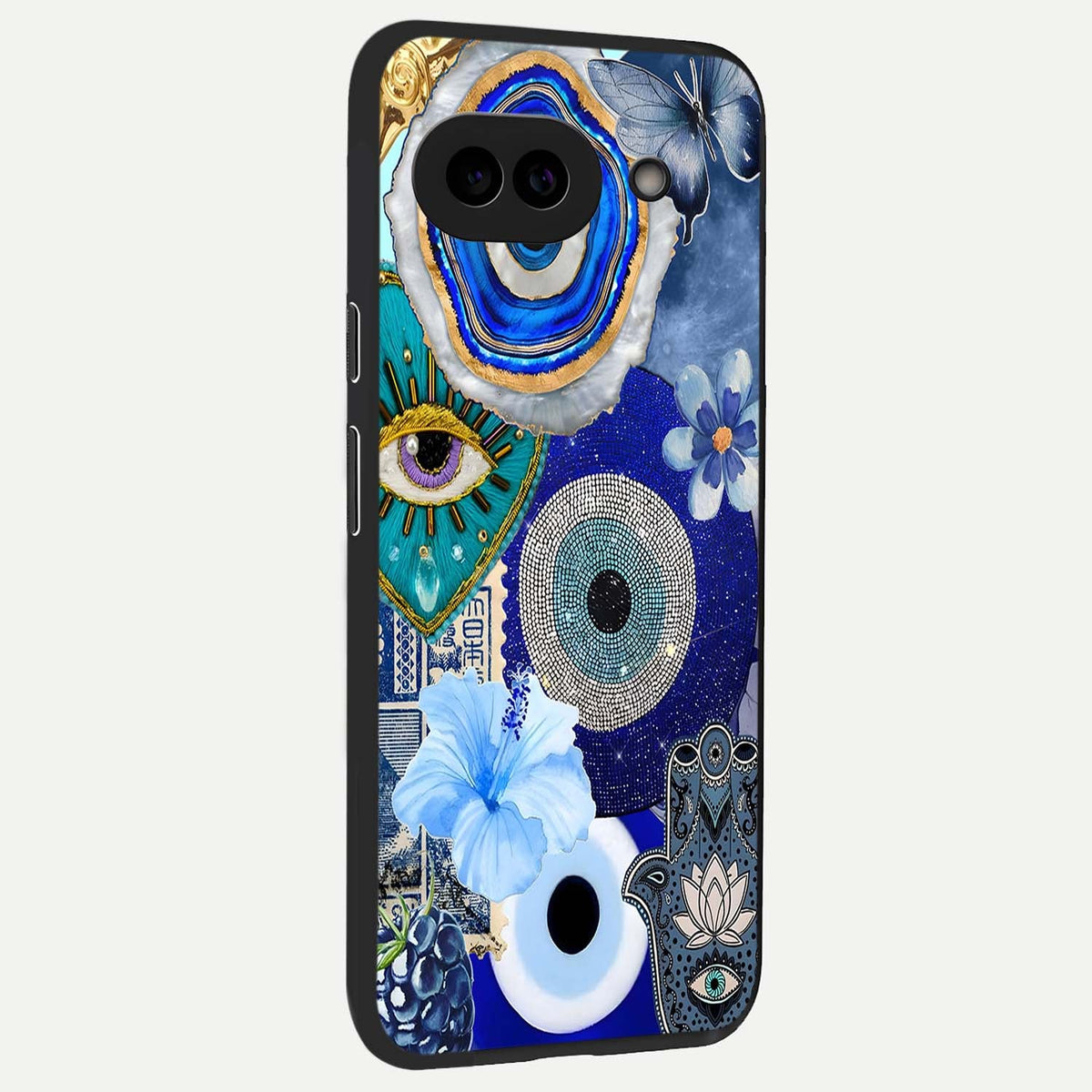  Celestial Blue Vision back cover For Google Pixel 9A slim fit glass case with vibrant aesthetic design
