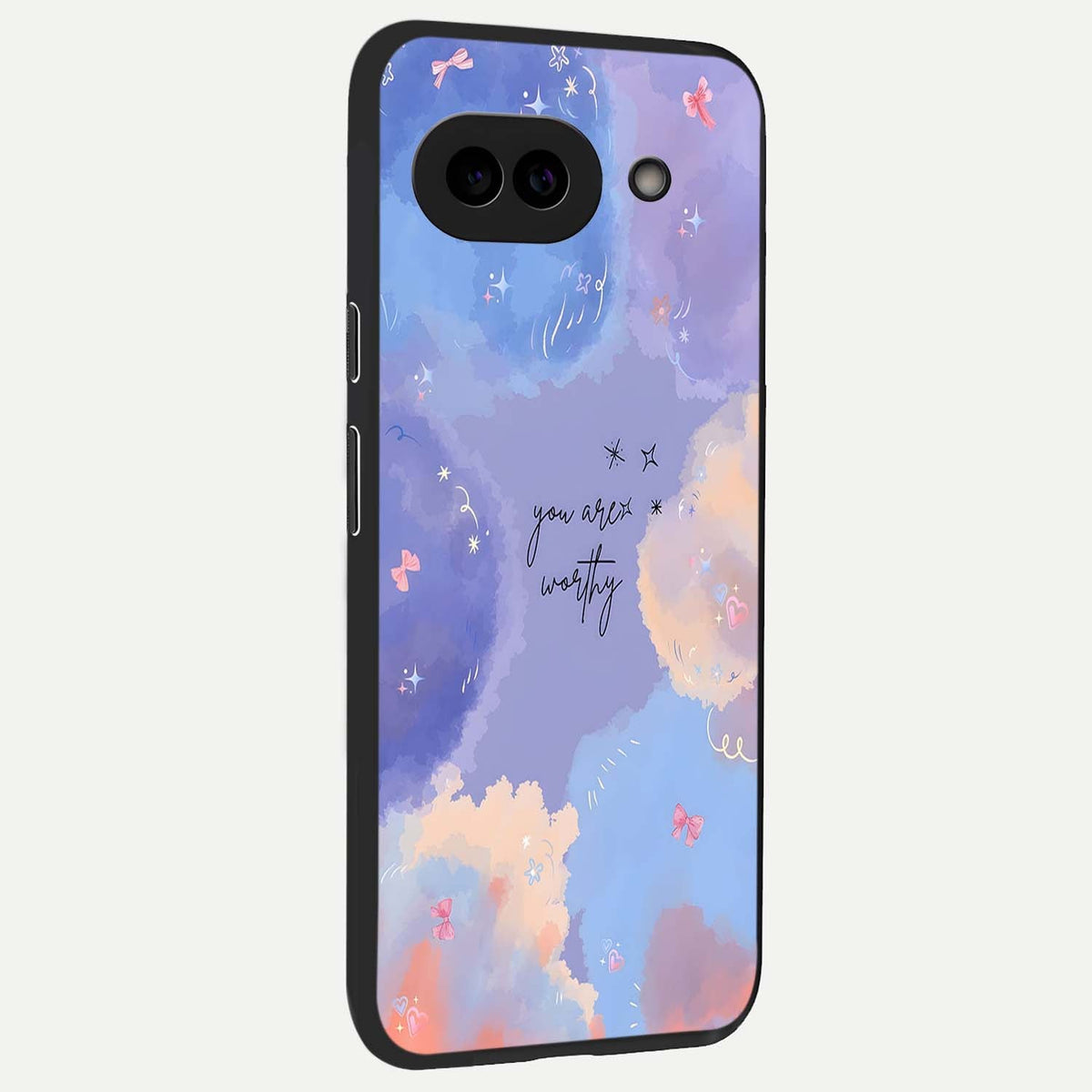  Celestial Cloud Magic back cover For Google Pixel 9A slim fit glass case with vibrant aesthetic design