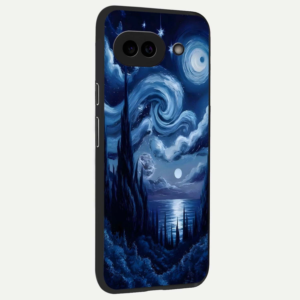  Celestial Dream Van Gogh back cover For Google Pixel 9A slim fit glass case with vibrant aesthetic design