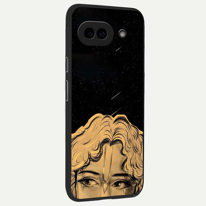  Celestial Gods Plan back cover For Google Pixel 9A slim fit glass case with vibrant aesthetic design