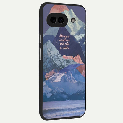 Celestial Mountain Calm back cover For Google Pixel 9A slim fit glass case with vibrant aesthetic design