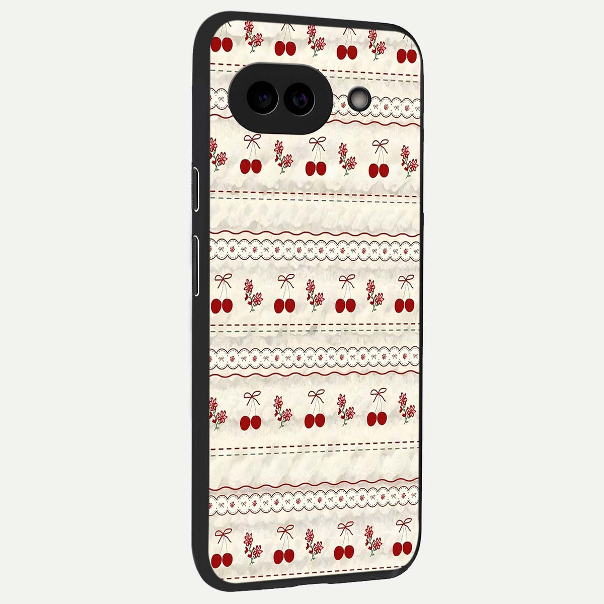  Cherry Bloom Charm back cover For Google Pixel 9A slim fit glass case with vibrant aesthetic design