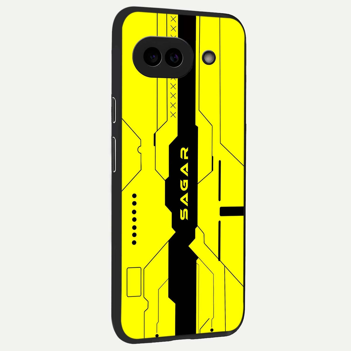  Circuit CYBERPUNK Custom Name back cover For Google Pixel 9A slim fit glass case with vibrant aesthetic design