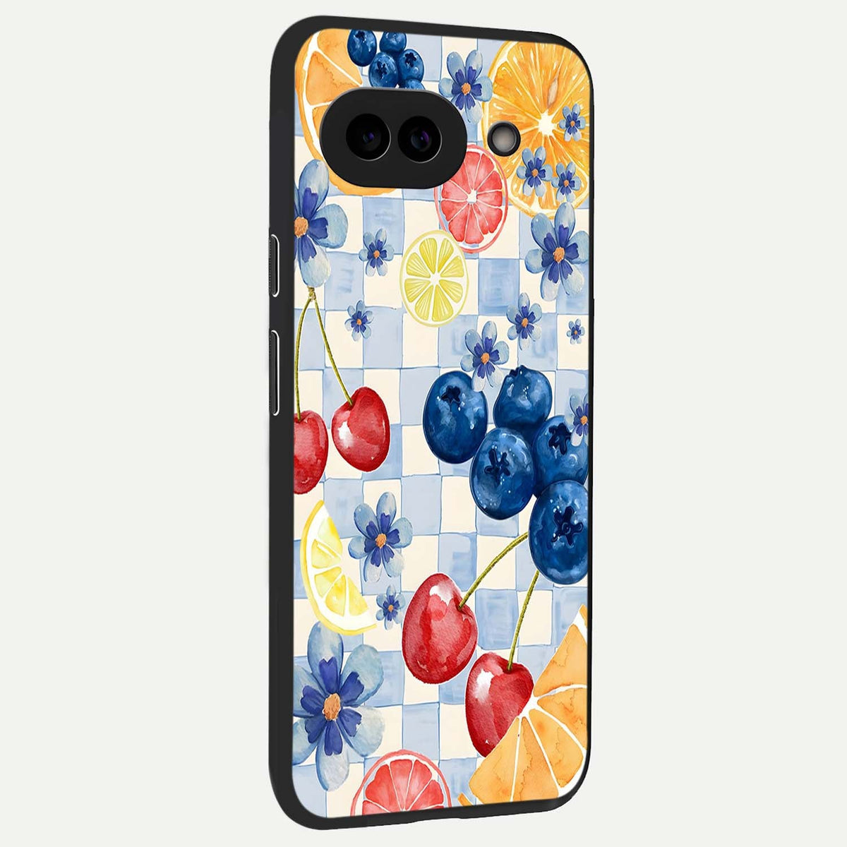  Citrus Bloom Joy back cover For Google Pixel 9A slim fit glass case with vibrant aesthetic design