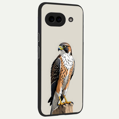  Clever Eagle back cover For Google Pixel 9A slim fit glass case with vibrant aesthetic design