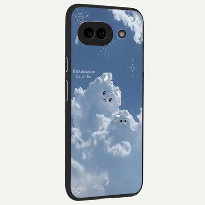  Cloud Bunny Dreams back cover For Google Pixel 9A slim fit glass case with vibrant aesthetic design