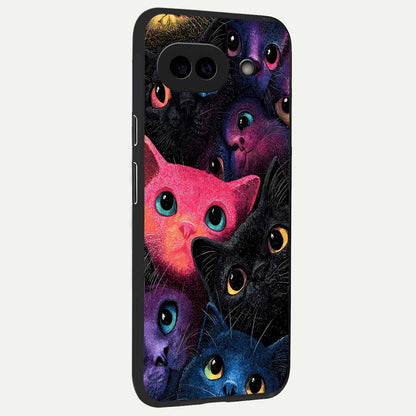  Cosmic Cats Dreams back cover For Google Pixel 9A slim fit glass case with vibrant aesthetic design