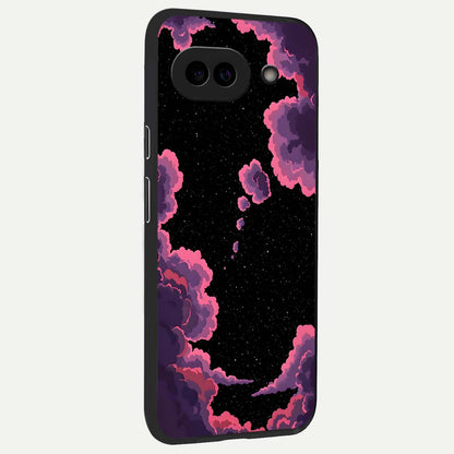  Cosmic Cloud Journey back cover For Google Pixel 9A slim fit glass case with vibrant aesthetic design