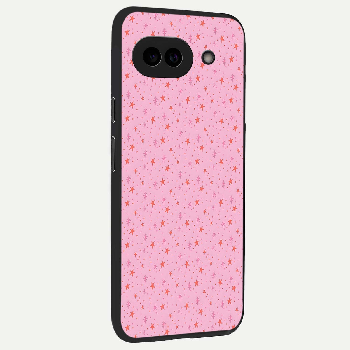  Cosmic Pink Sparkle back cover For Google Pixel 9A slim fit glass case with vibrant aesthetic design