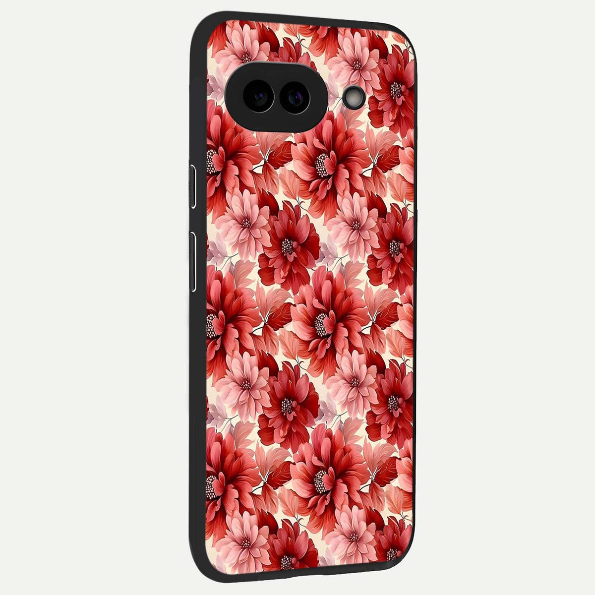  Crimson Love Petals back cover For Google Pixel 9A slim fit glass case with vibrant aesthetic design