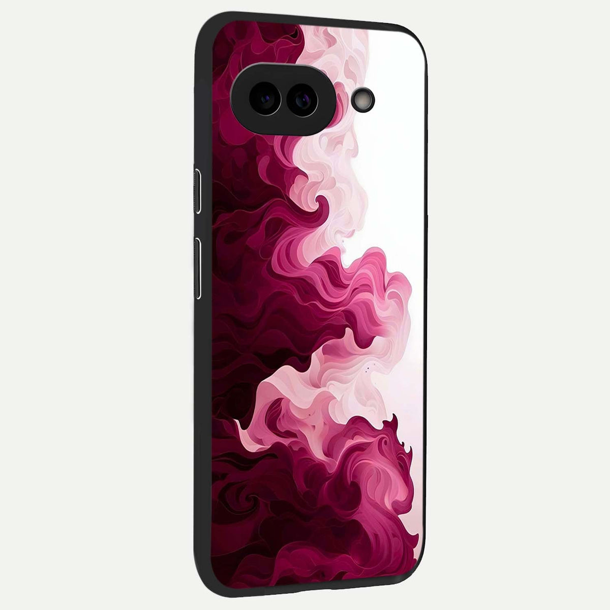  Crimson Wave Flow back cover For Google Pixel 9A slim fit glass case with vibrant aesthetic design