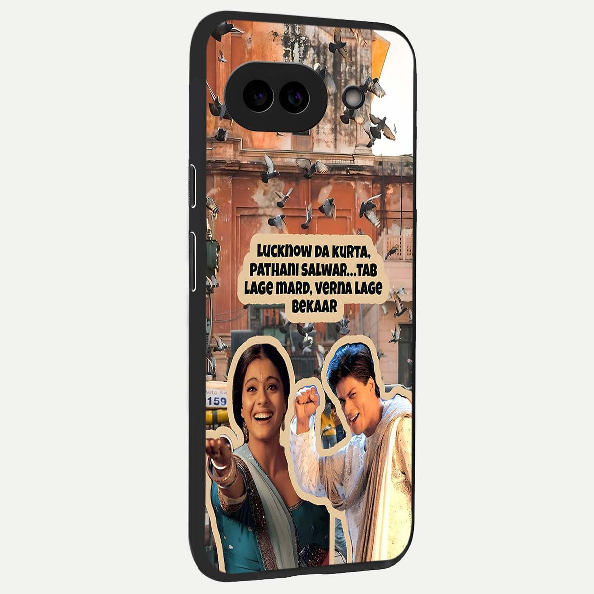  Desi Retro Vibes back cover For Google Pixel 9A slim fit glass case with vibrant aesthetic design