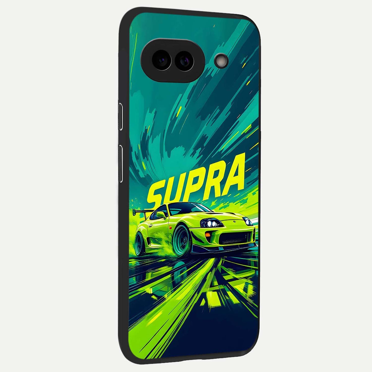  Electric Supra Thunder back cover For Google Pixel 9A slim fit glass case with vibrant aesthetic design
