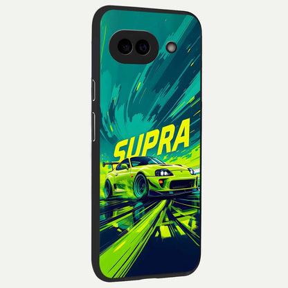  Electric Supra Thunder back cover For Google Pixel 9A slim fit glass case with vibrant aesthetic design