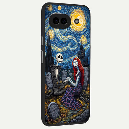  Eternal Night Love back cover For Google Pixel 9A slim fit glass case with vibrant aesthetic design