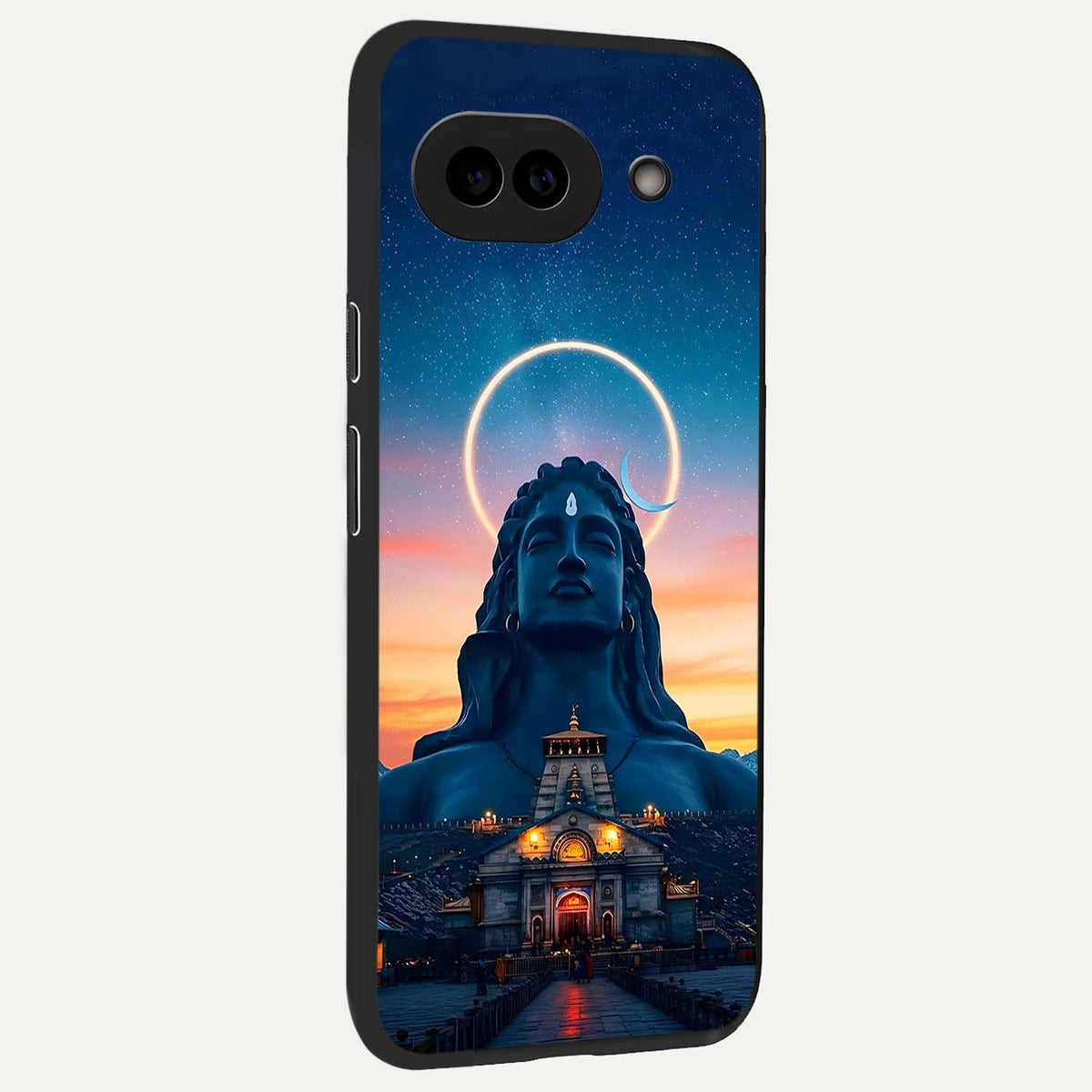  Eternal Shiva Aura back cover For Google Pixel 9A slim fit glass case with vibrant aesthetic design