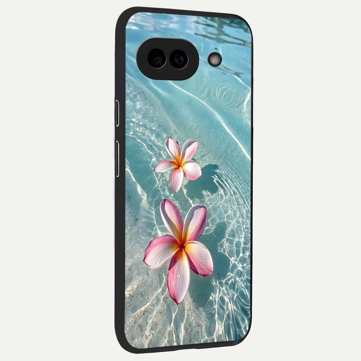  Floating Bloom Bliss back cover For Google Pixel 9A slim fit glass case with vibrant aesthetic design