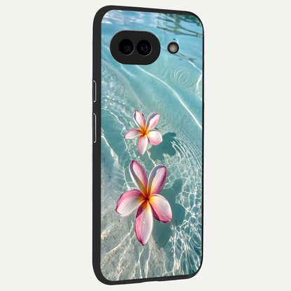  Floating Bloom Bliss back cover For Google Pixel 9A slim fit glass case with vibrant aesthetic design