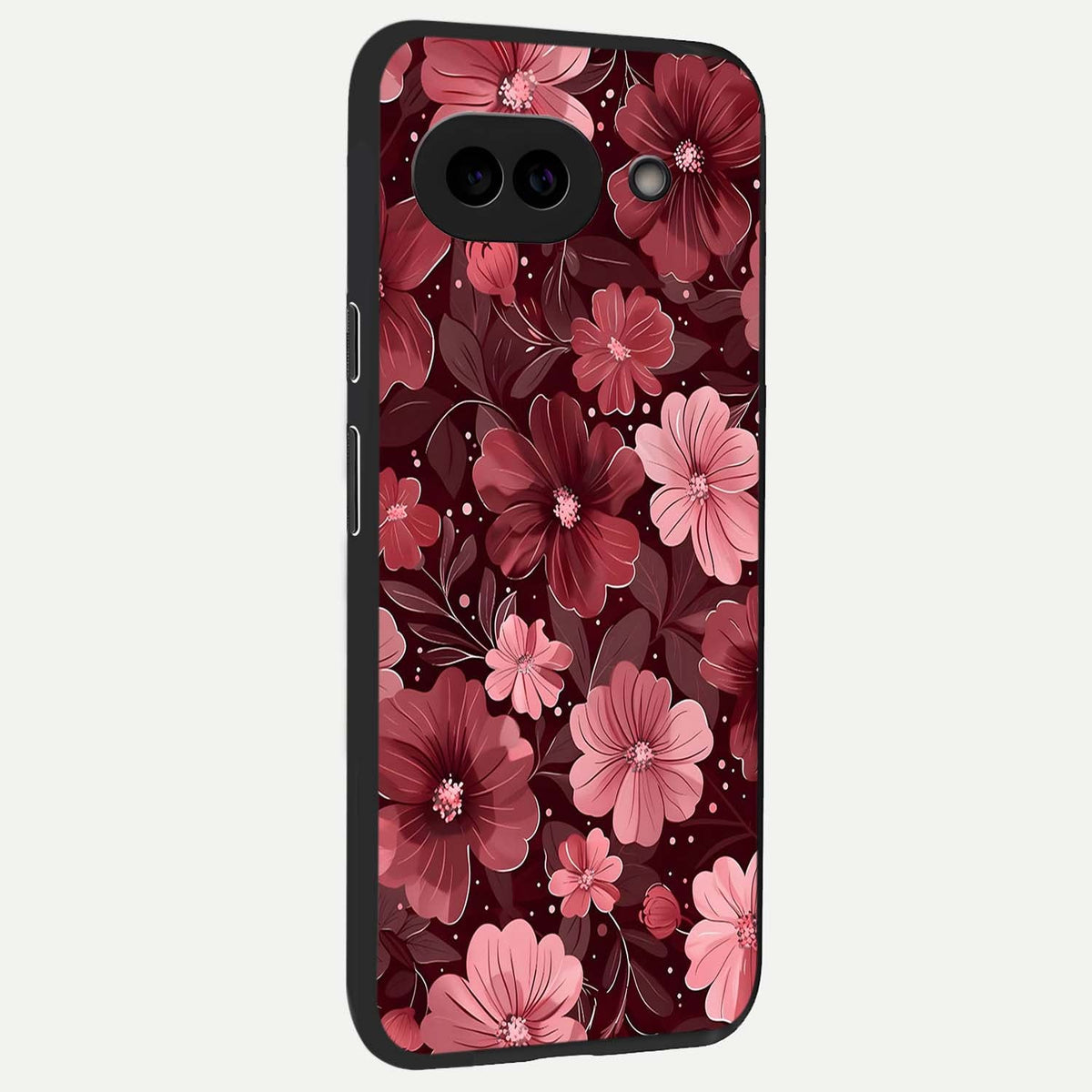  Flower Blush Bloom back cover For Google Pixel 9A slim fit glass case with vibrant aesthetic design