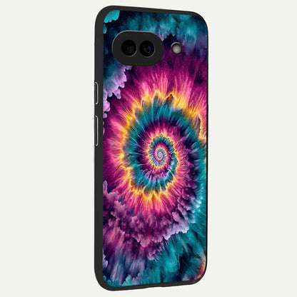  Galactic Spiral Burst back cover For Google Pixel 9A slim fit glass case with vibrant aesthetic design