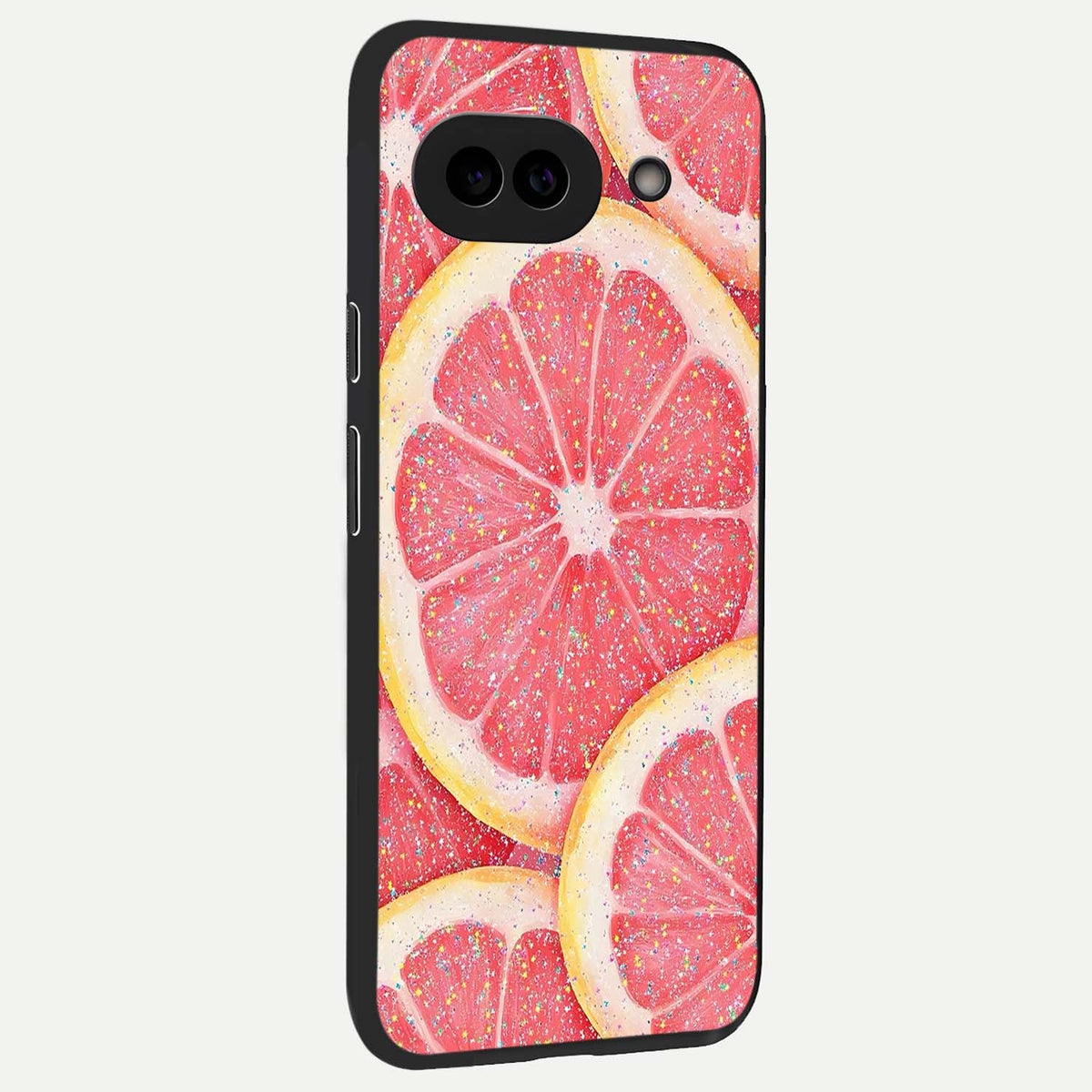  Glitter Grapefruit back cover For Google Pixel 9A slim fit glass case with vibrant aesthetic design