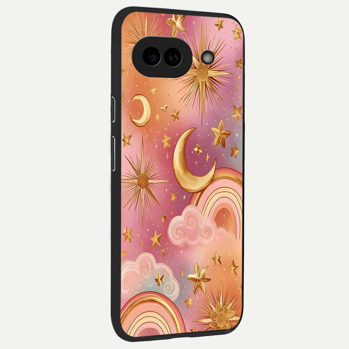  Golden Celestial Dreams back cover For Google Pixel 9A slim fit glass case with vibrant aesthetic design