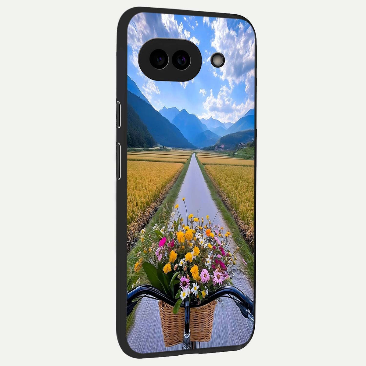  Golden Field Journey back cover For Google Pixel 9A slim fit glass case with vibrant aesthetic design