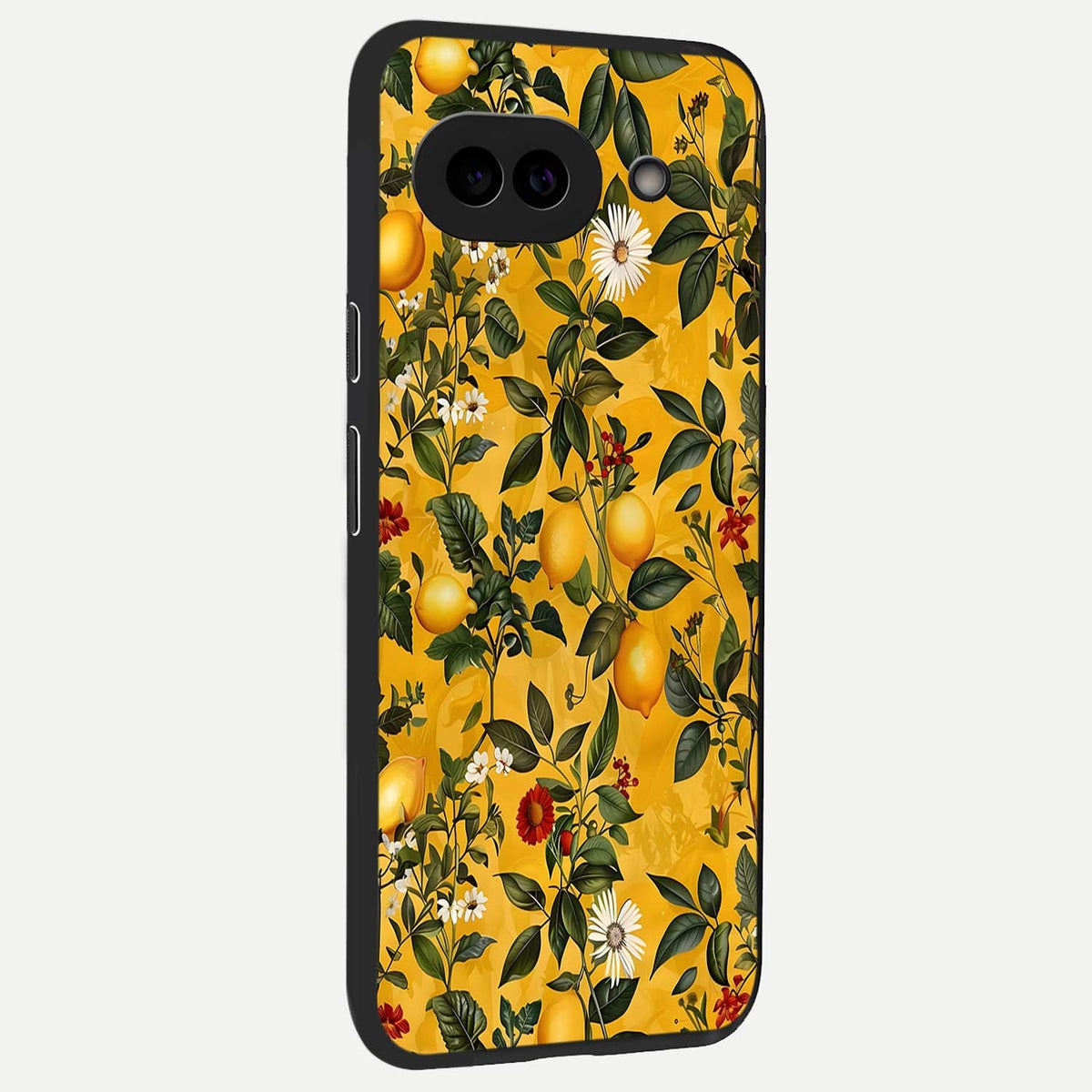  Golden Lemon Field back cover For Google Pixel 9A slim fit glass case with vibrant aesthetic design