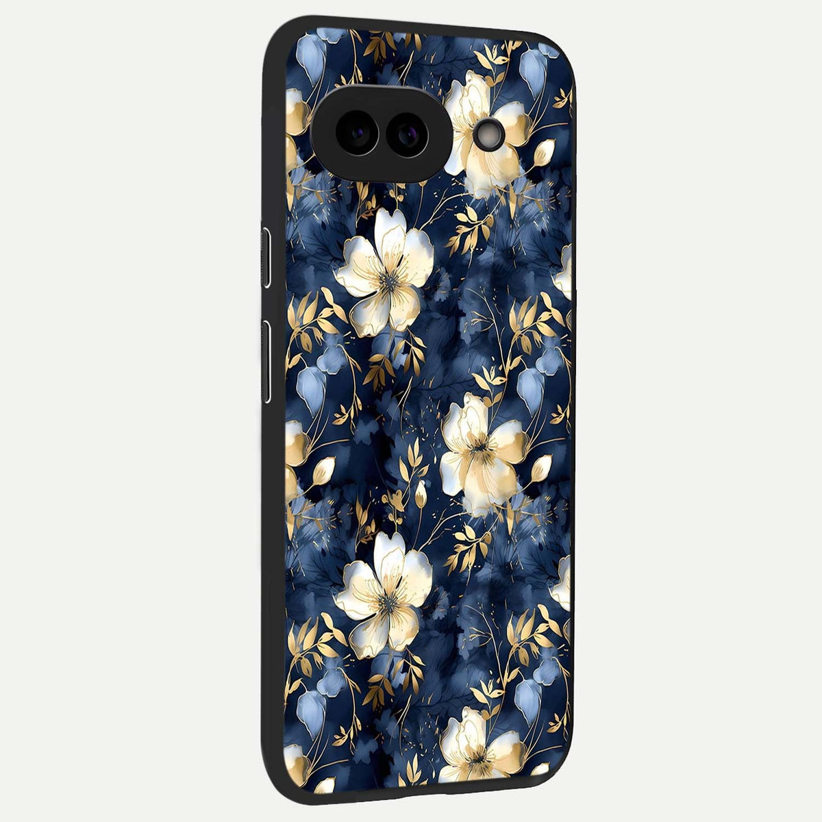  Golden Midnight Bloom back cover For Google Pixel 9A slim fit glass case with vibrant aesthetic design
